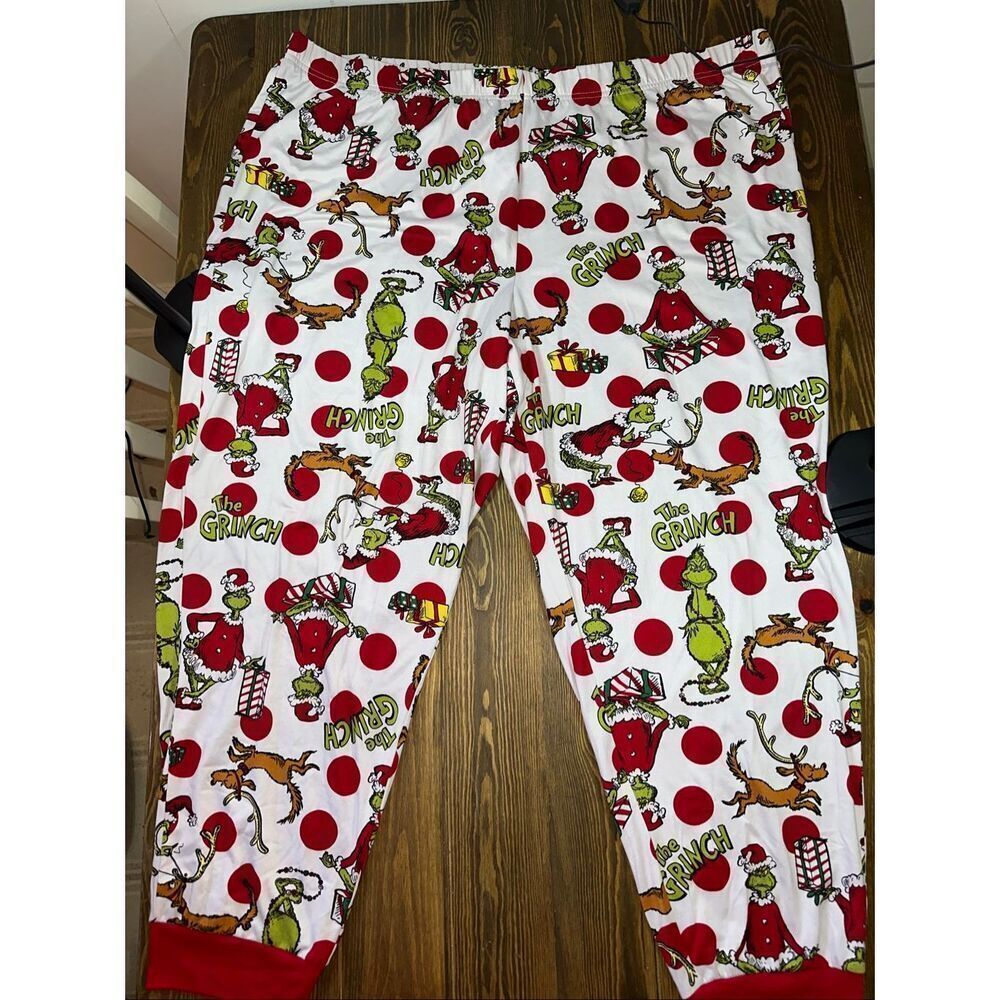 DR SEUSS THE GRINCH PANTS Only SLEEPWEAR PAJAMA  MERRY GRINCHMAS SZ XXXL 3XL